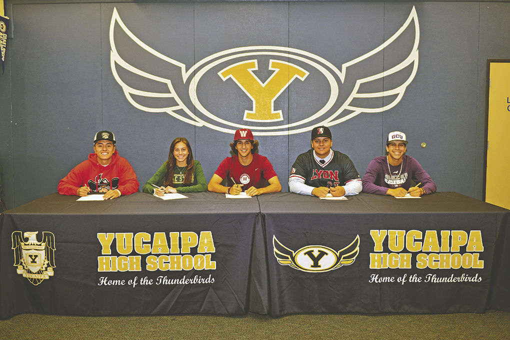 Yucaipa High School athletes sign college letters of intent